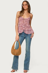 Tie-Front Ruffle Top